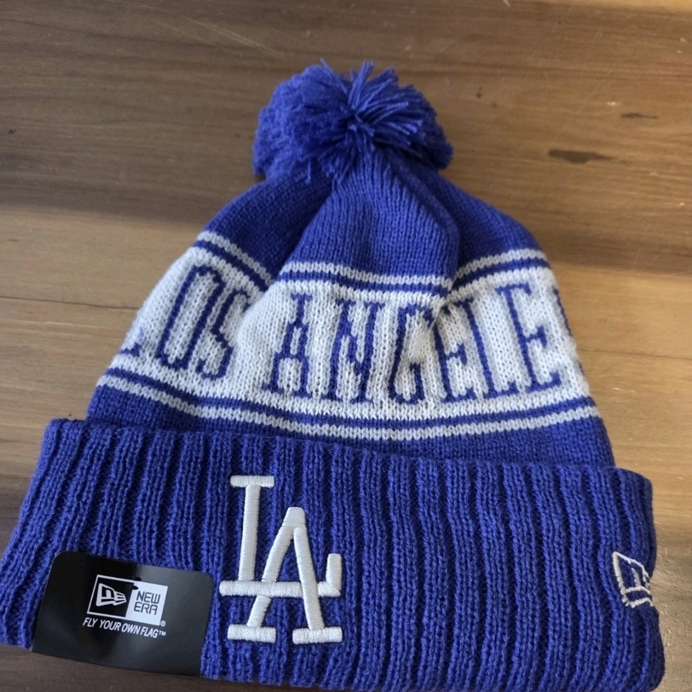 New Era Los Angeles Dodgers Blue and White  Beanie